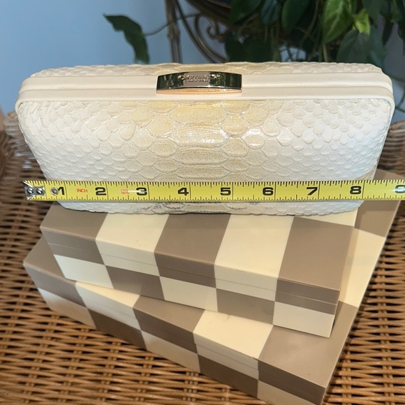 Coach white, ivory gold hardware Madison pinnacle embossed Python with dustcover - Picture 13 of 16